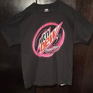 Mountain Dew Supernova Black and Pink Graphic T-Shirt